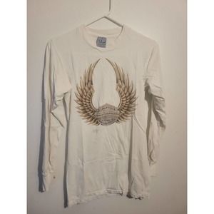 90S HARLEY DAVIDSON KNOXVILLE TENNESSEE 3D EMBLEM LONG SLEEVE TEE SHIRT SIZE...